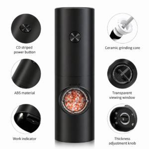 Alternative view of Automatic Electric Salt & Pepper Grinder Set